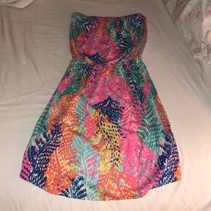 Lilly pulitzer strapless cotton sundress